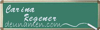 Carina Regener Visitenkarte